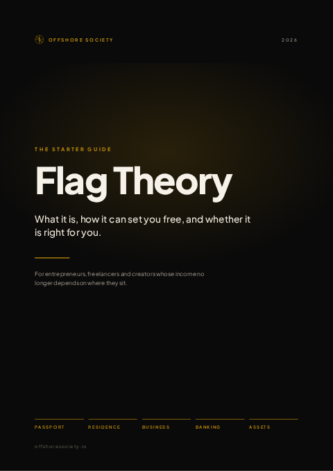 Cover of the Flag Theory guide by Offshore Society